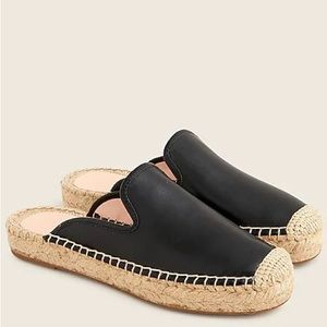 J. Crew Leather espadrille mules
